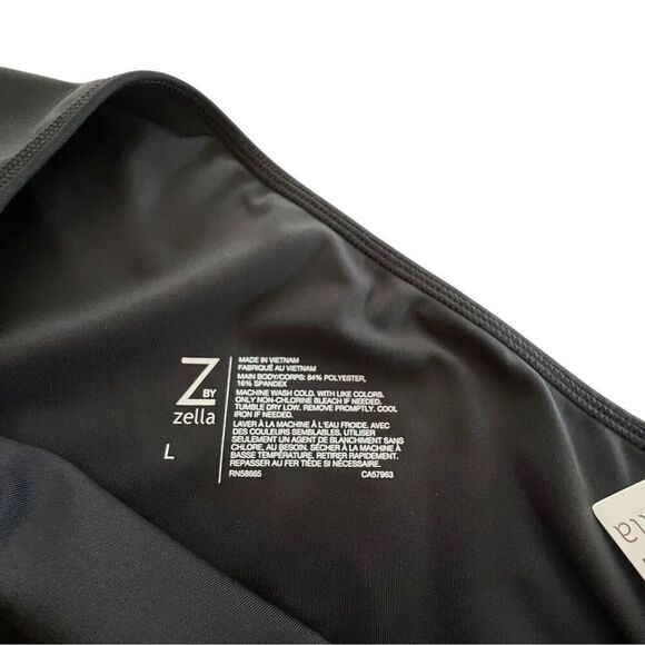 Z by Zella Black Feel Inspired One Shoulder Crop Top Size Large NWT - Picture 6 of 9